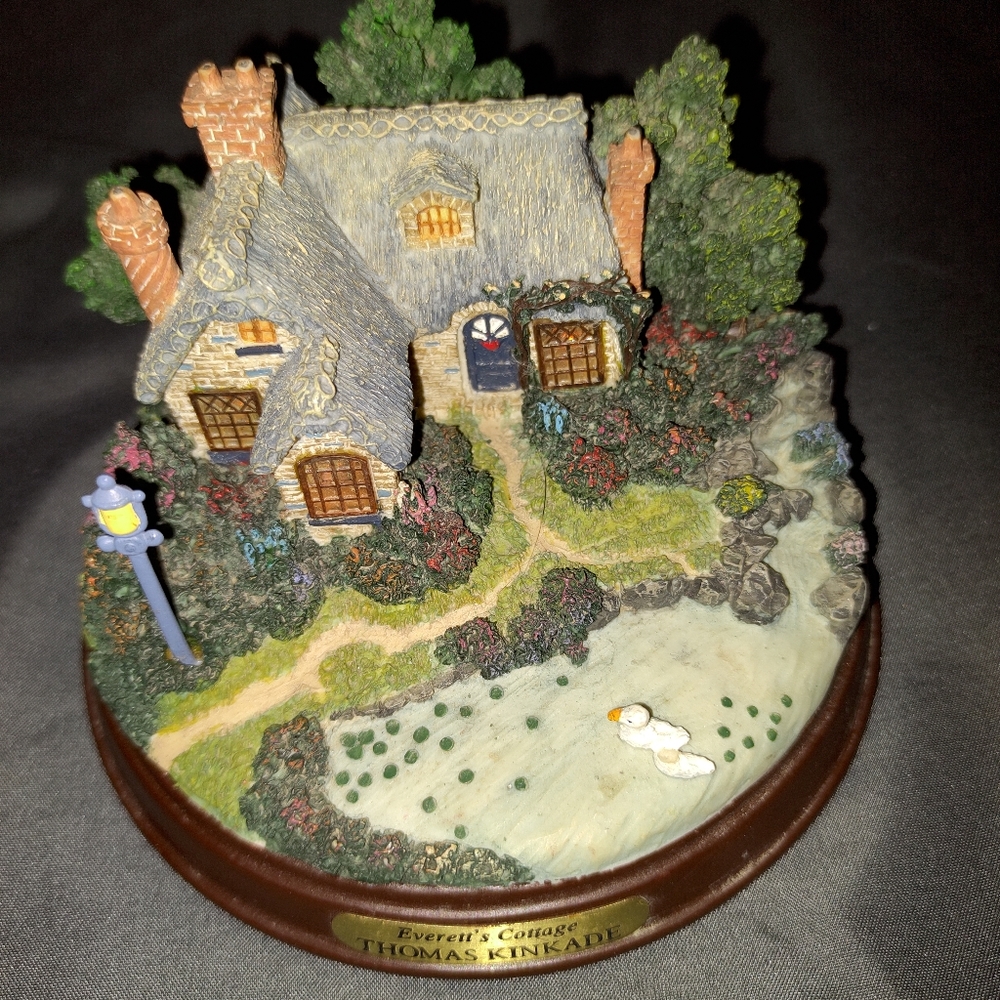 Vintage Thomas Kinkade Memories of Home Collection EVERETT'S COTTAGE lights up - Picture 6 of 8